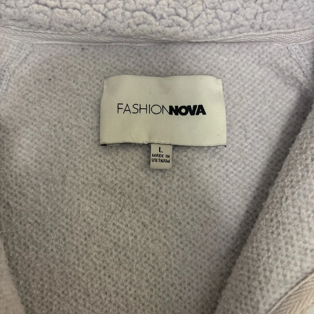 Fashion Nova Plush Lavender Jacket - Picture 5 of 5